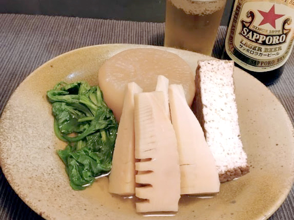 春の限定メニュー 春おでんセット〈たけのこ、大根、厚揚げ、春菊〉