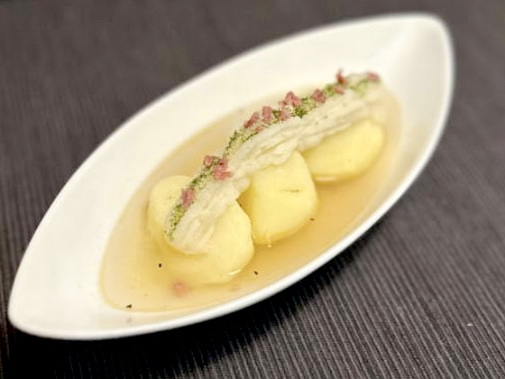 春の限定メニュー ジャーマンポテト風じゃがいもおでん