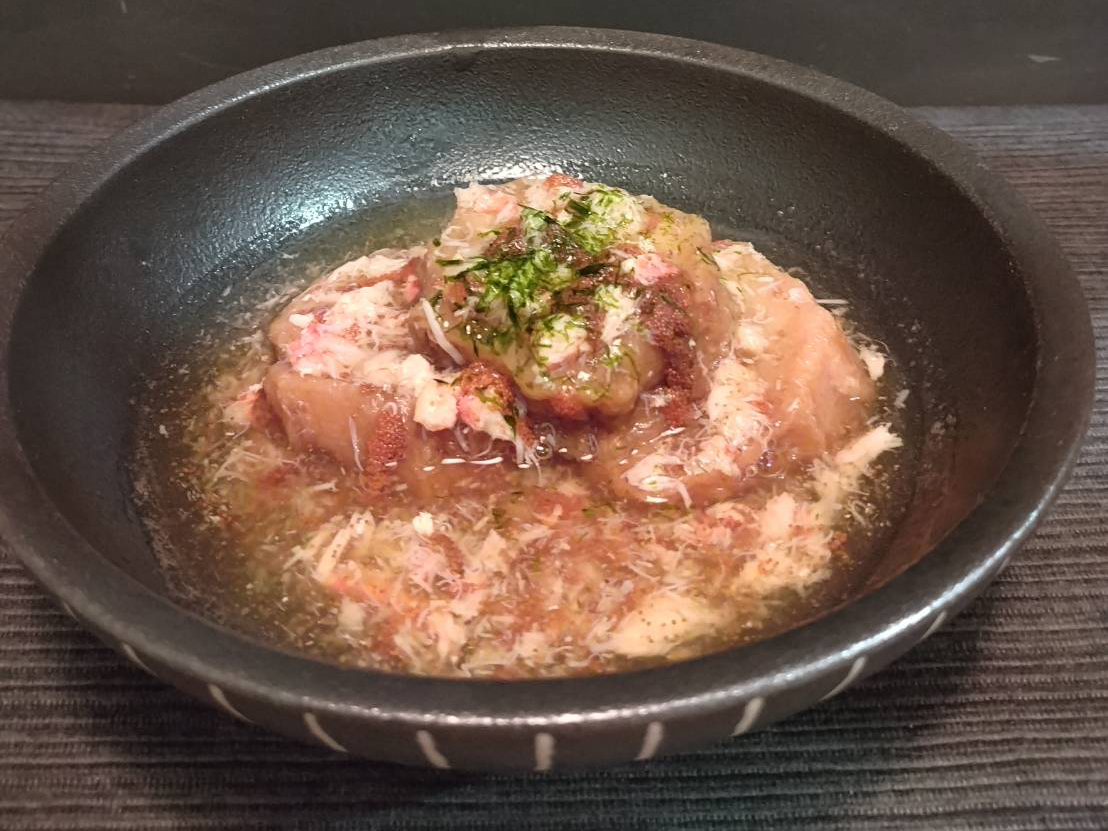 冬の限定メニュー 仙台麩のかにたっぷりあんかけ